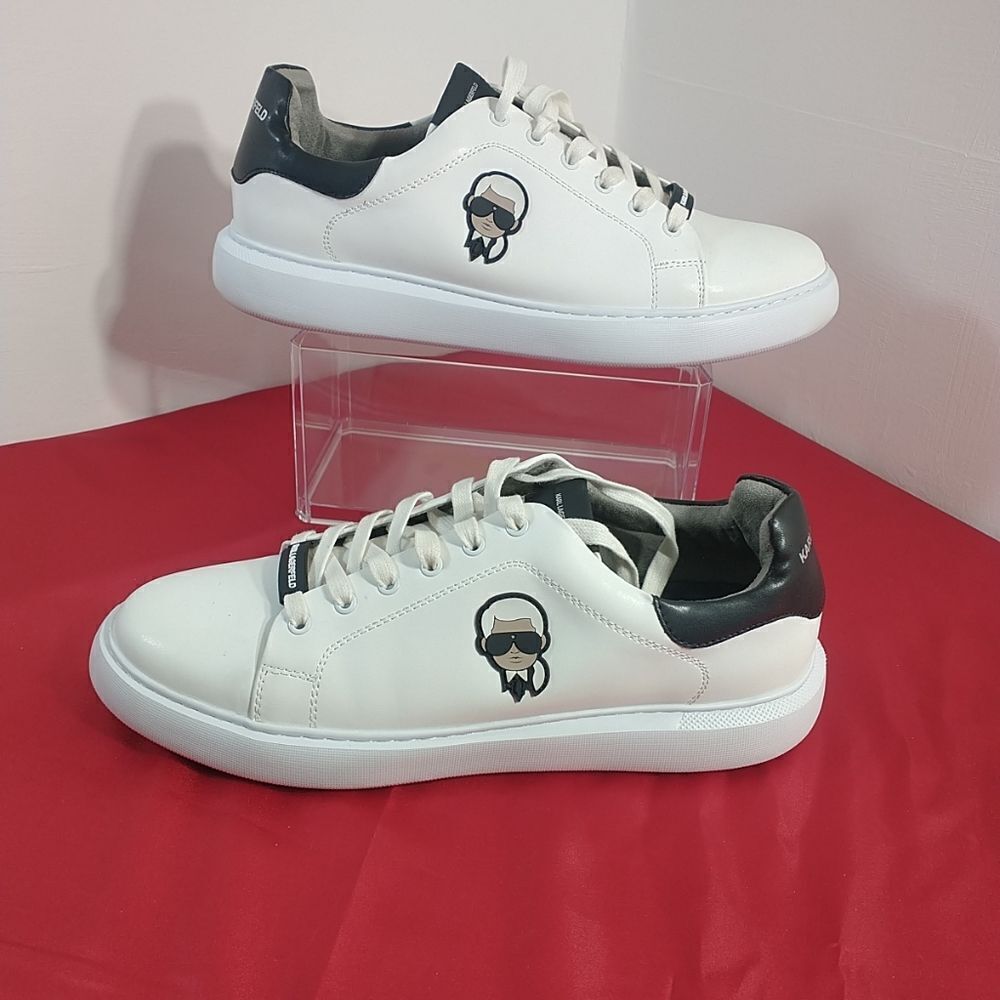 Karl Lagerfeld Mens SZ 13M Paris 3D Karl Head White/Black. - Picture 3 of 11